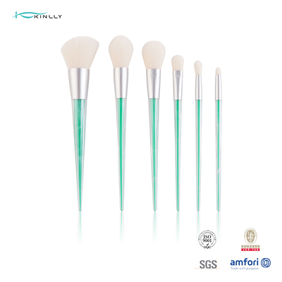 6pcs Crystal Makeup Brushes Set Soft eriza el equipo profesional del cepillo del maquillaje