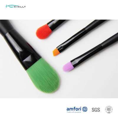 Sistema de cepillo colorido de papel del maquillaje del polvo 4pcs de la caja