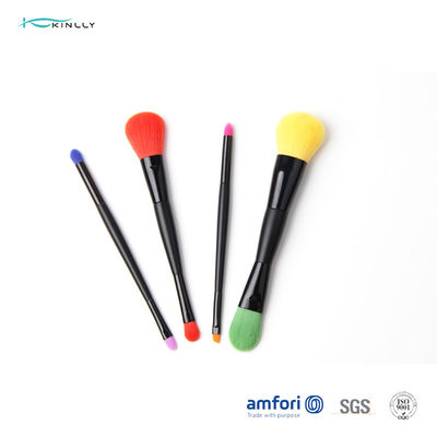 Sistema de cepillo colorido de papel del maquillaje del polvo 4pcs de la caja