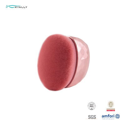 Cepillos individuales del maquillaje del pelo sintético rosado con el tubo plástico