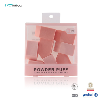 Caso de Kit Beauty Blender Set Clear de la esponja del maquillaje de 6 PC sin defectos para la crema