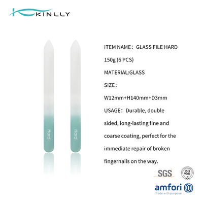 El OEM Crystal Nail Files For Natural de cristal clava el terciopelo 6pcs superficial liso