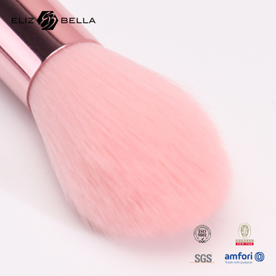 Cabello sintético cepillos de maquillaje rosa maquillaje de viaje kits de cepillos con caja de embalaje de PVC transparente