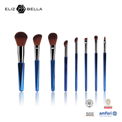 8pcs cepillo de maquillaje profesional con mango de plástico OEM ODM personalizado