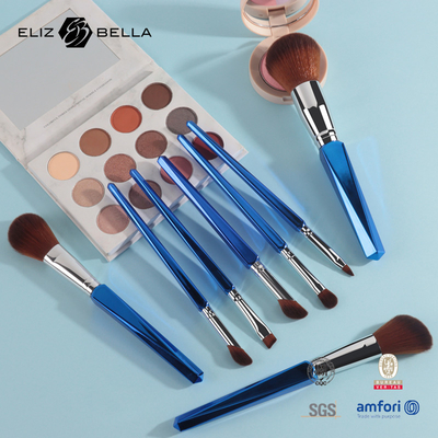 8pcs cepillo de maquillaje profesional con mango de plástico OEM ODM personalizado