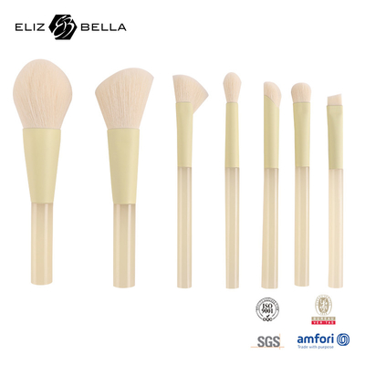 Mini Set de viaje portátil de mango corto Set de cepillo de maquillaje cosmético sostenible y de moda
