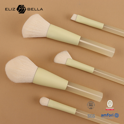 Mini Set de viaje portátil de mango corto Set de cepillo de maquillaje cosmético sostenible y de moda