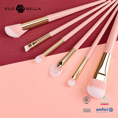 Personalización OEM Diseño de maquillaje cepillos de aluminio brillante Ferrule