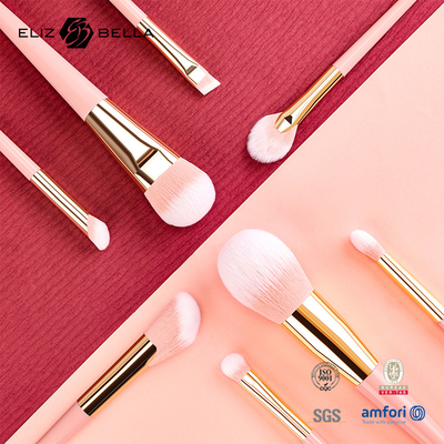Personalización OEM Diseño de maquillaje cepillos de aluminio brillante Ferrule
