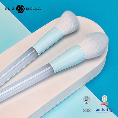 Pantallas de plástico con logotipo personalizado Acceptado cepillos de maquillaje de lujo para maquillaje cepillos de función,100% cabello sintético