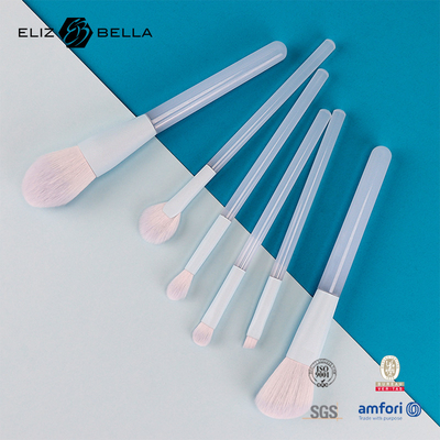 Pantallas de plástico con logotipo personalizado Acceptado cepillos de maquillaje de lujo para maquillaje cepillos de función,100% cabello sintético