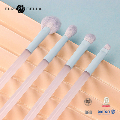 Pantallas de plástico con logotipo personalizado Acceptado cepillos de maquillaje de lujo para maquillaje cepillos de función,100% cabello sintético