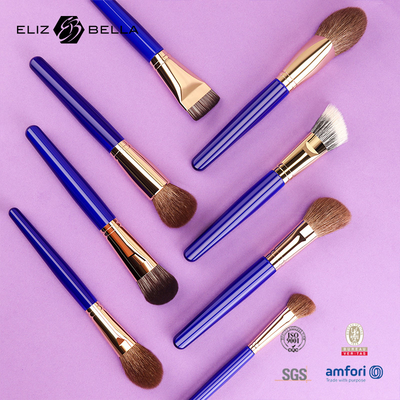 Cuadro de cepillos de maquillaje completo de calidad profesional para etiquetas privadas, conjunto de cepillos cosméticos con cabello sintético
