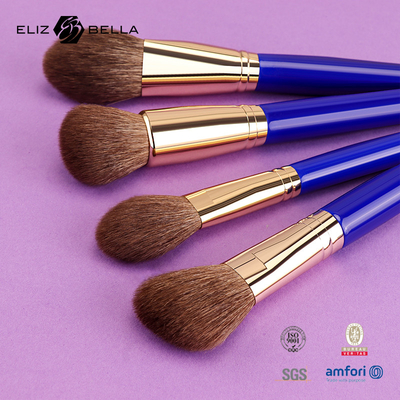Cuadro de cepillos de maquillaje completo de calidad profesional para etiquetas privadas, conjunto de cepillos cosméticos con cabello sintético