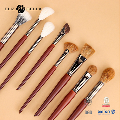 Brushes de maquillaje de calidad profesional con mango de madera, Brushes cosméticos de lujo, Pedidos OEM bienvenidos