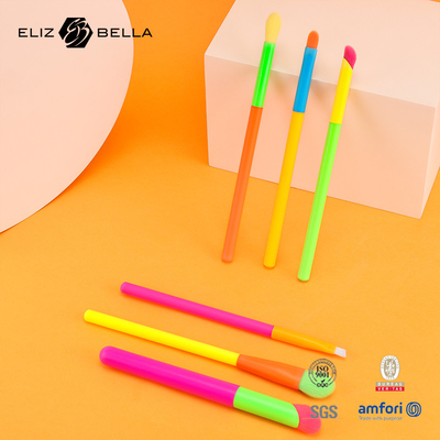 14pcs diseño personalizado maquillaje Set de pincel Colorido mango y ferrule de aluminio incluido