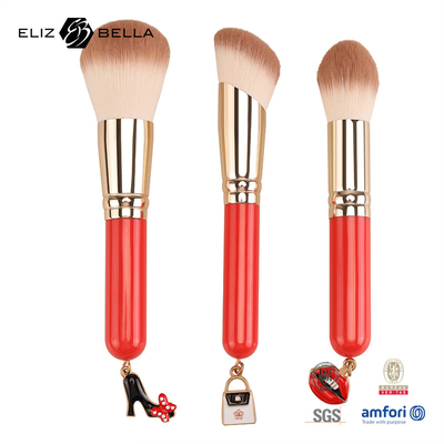 3pcs mango de madera Esencial de cepillado cosmético conjunto de maquillaje de cabello sintético herramientas OEM ODM