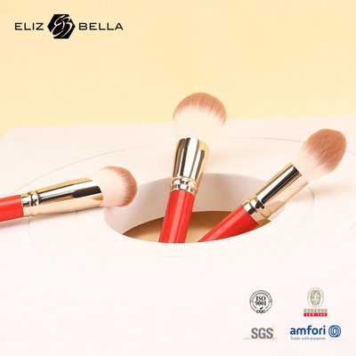 3pcs mango de madera Esencial de cepillado cosmético conjunto de maquillaje de cabello sintético herramientas OEM ODM