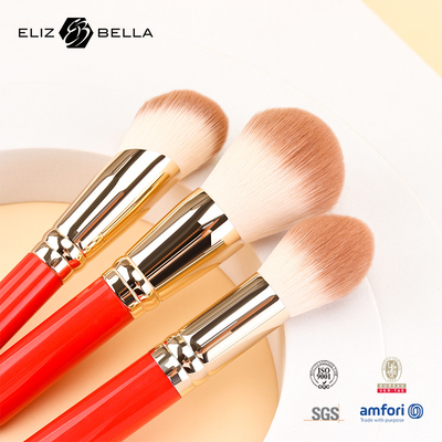 3pcs mango de madera Esencial de cepillado cosmético conjunto de maquillaje de cabello sintético herramientas OEM ODM