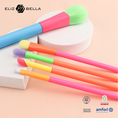 12 PCS cepillos de maquillaje con mango de madera de colores y ferrule LOGO personalizado aceptado