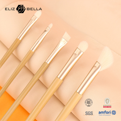 11 Pieces Nice Wooden Handle Beauty Makeup Brush Tools, Brushes cosméticos de aluminio con ferrules, Kits de cepillos para cabello sintéticos