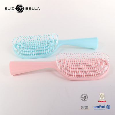 Masaje de ventilación curva húmeda y seca Cuadro Paddle Cepillo de cabello para cabello rizado Cepillo de cabello de logotipo personalizado