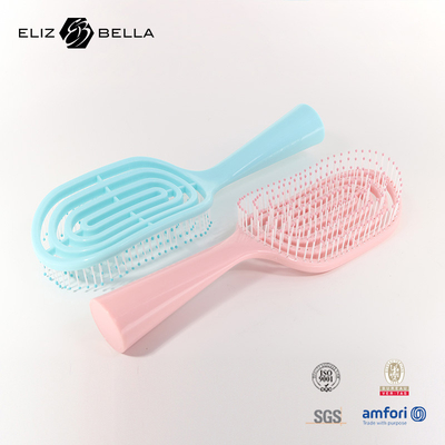 Masaje de ventilación curva húmeda y seca Cuadro Paddle Cepillo de cabello para cabello rizado Cepillo de cabello de logotipo personalizado