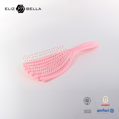 Custom húmedo y seco Curva de ventilación Espiral de pelo cepillado Peinado círculo masaje cuadrado Paddle Detangle cepillado de pelo para el cabello rizado