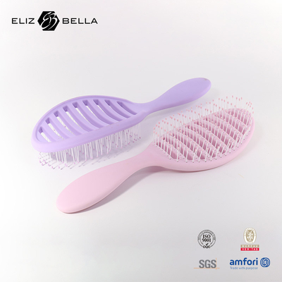 Brush de estilo de cabello de marca privada Peinado común Peinado personalizado de color suave Pincelas para la eliminación fácil de enredos