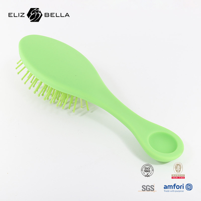 Logotipo personalizado Nuevo diseño 100% laberinto biodegradable cepillo de cabello curvo con ventilación Detangling cepillo de cabello para mujeres peinado rizado