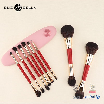 Logotipo privado Opción de marca de maquillaje Brush Collection hecha de material de ferrule de aluminio