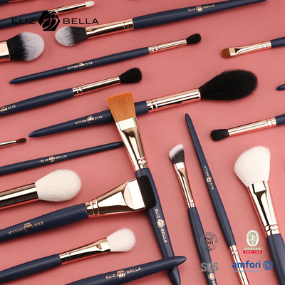 24pcs de maquillaje de pincel de madera para su aplicación de maquillaje sin problemas