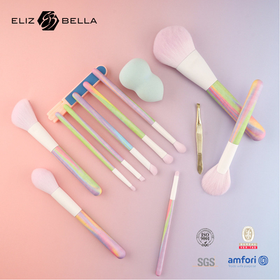 Nuevo diseño de lujo de maquillaje con pinceles de mango de madera con impresión a prueba de agua, etiqueta privada, pedidos OEM / ODM bienvenidos
