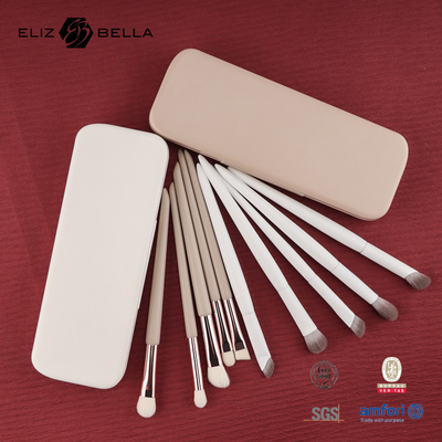 Mini Set de cepillos de maquillaje para viajes 5PCS cepillos cosméticos veganos y libres de crueldad para rostro y ojos