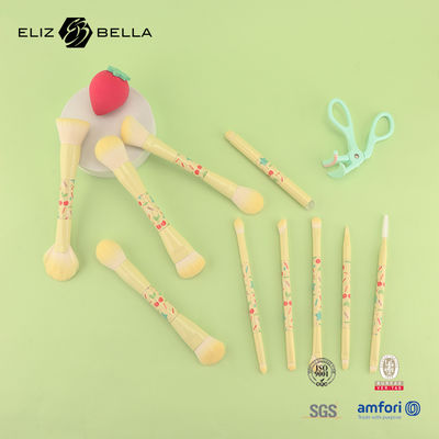 Juego de brochas de maquillaje de viaje con mango de metal, esencial para un maquillaje perfecto