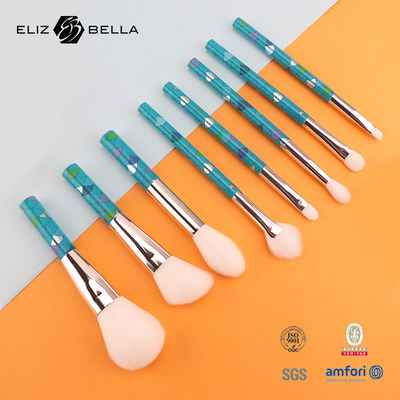 Set de cepillos de maquillaje de viaje más esponjoso e higiénico ideal para retoques en movimiento Cabello sintético Negro / colores personalizados