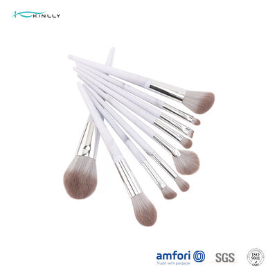sistema de cepillo de aluminio del maquillaje del mármol de la virola 9pcs