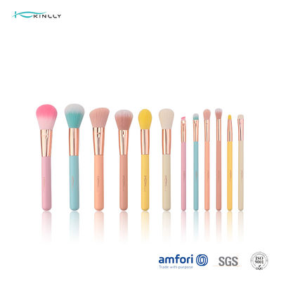 sistema de cepillo cosmético del pelo natural del lápiz corrector 12pcs
