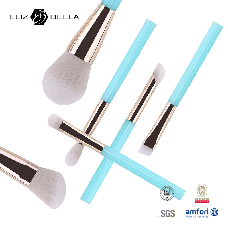 6pcs OEM maquillaje cepillo de ojos para el cuidado de la belleza, crueldad libre de pelo sintético maquillaje equipo de cepillo