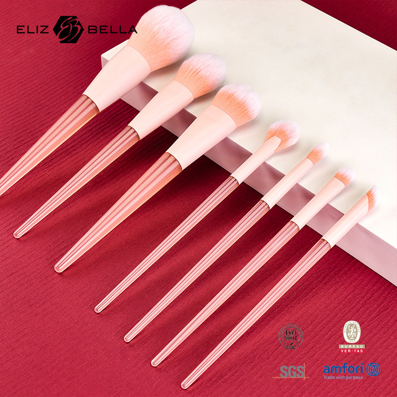 10pcs de maquillaje de viaje con pelo sintético, herramientas de maquillaje de belleza, blush, sombra de ojos.