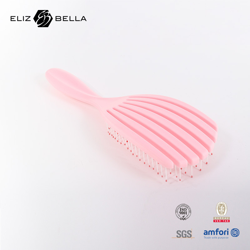 Custom húmedo y seco Curva de ventilación Espiral de pelo cepillado Peinado círculo masaje cuadrado Paddle Detangle cepillado de pelo para el cabello rizado