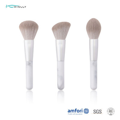 ISO9001 cepillo sintético de aluminio del maquillaje del pelo de las virolas 3pcs