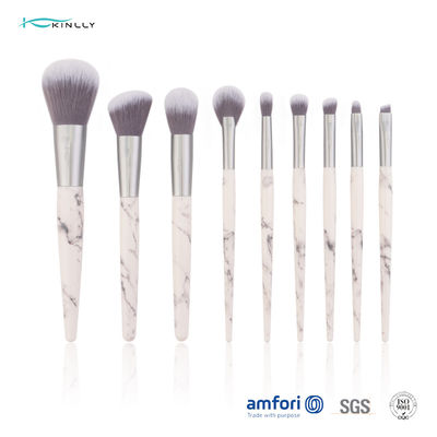 Sistema de cepillo cosmético de aluminio del maquillaje de la virola ISO9001 9pcs