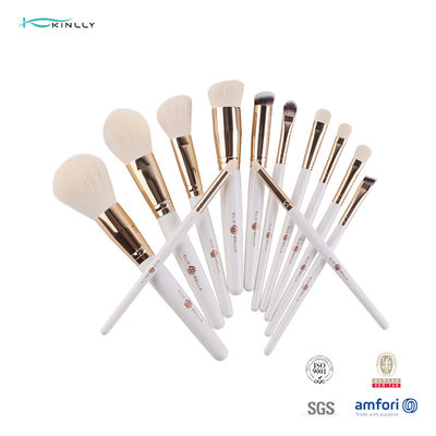 fundación cosmética del polvo del sistema de cepillo de la virola amistosa del oro 12pcs del eco